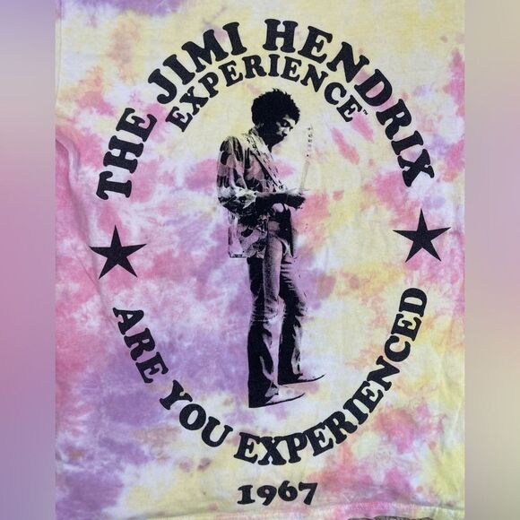 Jimi Hendrix Authentic Tie-Dye T-Shirt w/ famous Are you Experienced 1967 tour - Picture 2 of 10